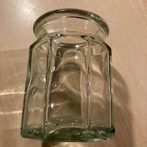 Vintage Ben Rickert Thick Green Glass Apothecary Storage Jar Flower Vase 6.25“